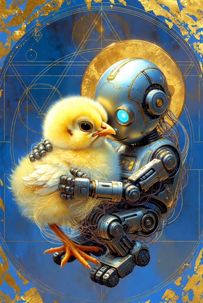 Le Poussin et le Robot(IA) Une histoire d'amour entre 0 et 1