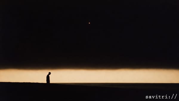 savitri://nuit Fragment III — Book Two, Canto VII : The Descent into Night: Quand le Verbe tombe dans sa propre prison