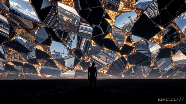 savitri://mensonge Fragment IV — Book Two, Canto VIII : The World of Falsehood, the Mother of Evil and the Sons of Darkness